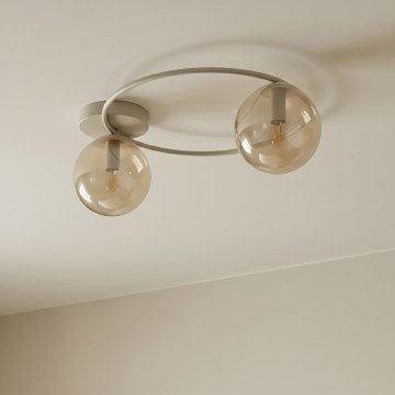Stropna svjetiljka SOPRA 2xE14/10W/230V bež/dimni bež