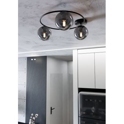 Stropna svjetiljka SOPRA 3xE14/10W/230V crna