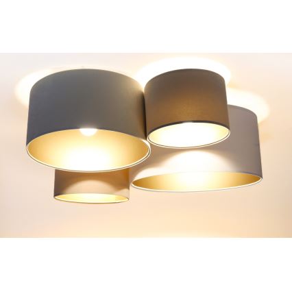 Stropna svjetiljka SPACE 4xE27/60W/230V bež/bijela/zlatna