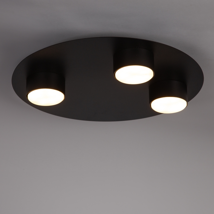Stropna svjetiljka STAR 3xGX53/12W/230V crna