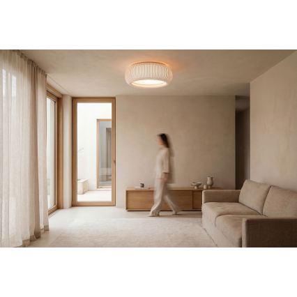 Stropna svjetiljka STRIPES 2xE27/40W/230V pr. 55 cm bijela/roza