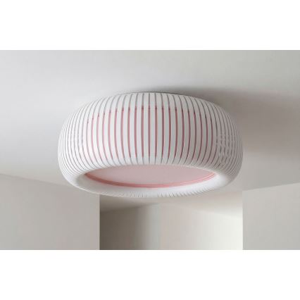 Stropna svjetiljka STRIPES 2xE27/40W/230V pr. 55 cm bijela/roza