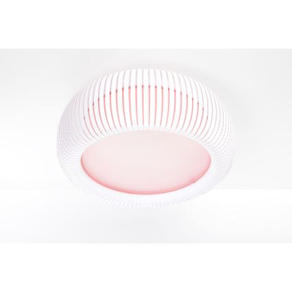 Stropna svjetiljka STRIPES 2xE27/40W/230V pr. 55 cm bijela/roza