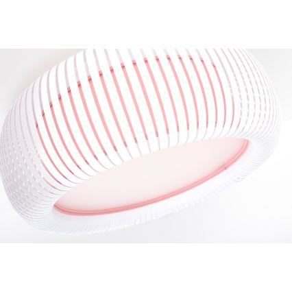 Stropna svjetiljka STRIPES 2xE27/40W/230V pr. 55 cm bijela/roza