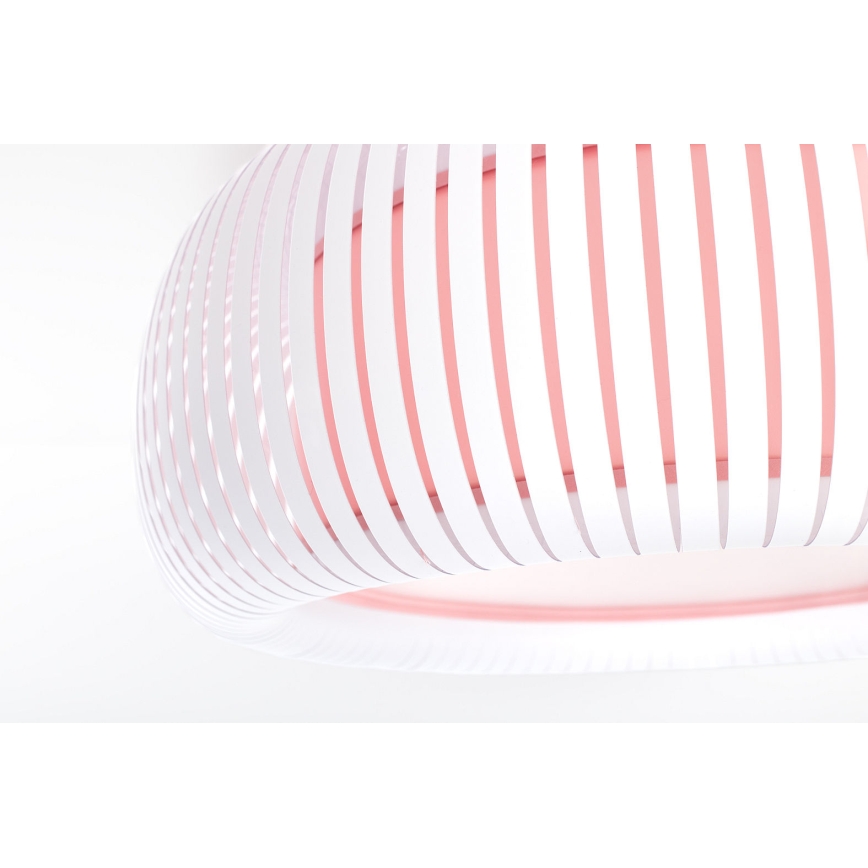 Stropna svjetiljka STRIPES 2xE27/40W/230V pr. 55 cm bijela/roza