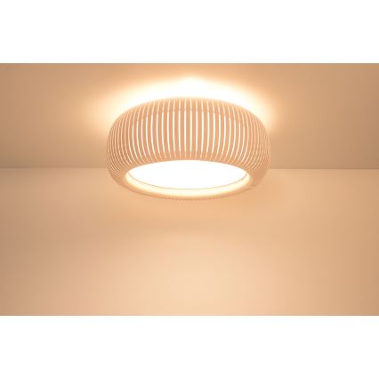 Stropna svjetiljka STRIPES 2xE27/40W/230V Ø 55 cm krem/bijela