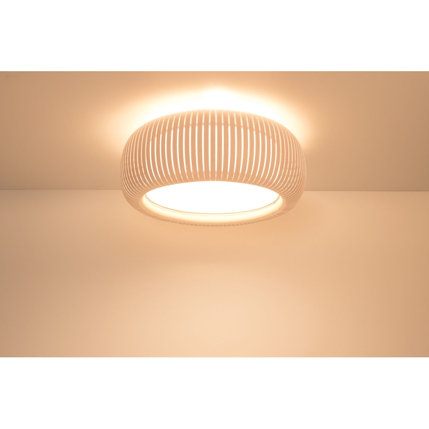 Stropna svjetiljka STRIPES 2xE27/40W/230V Ø 55 cm krem/bijela