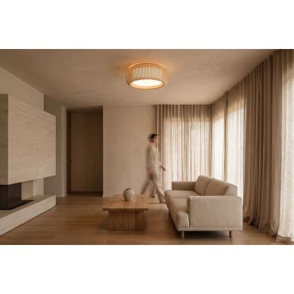 Stropna svjetiljka STRIPES 2xE27/40W/230V Ø 55 cm krem/bijela