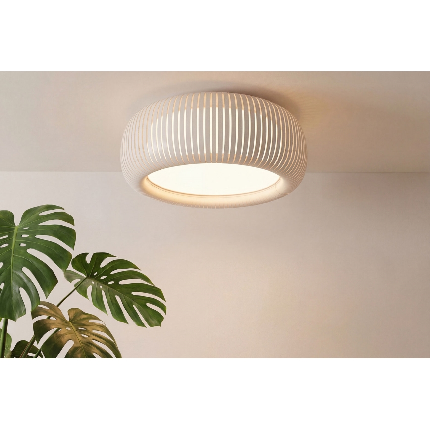 Stropna svjetiljka STRIPES 2xE27/40W/230V Ø 55 cm krem/bijela