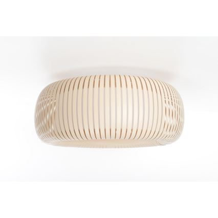 Stropna svjetiljka STRIPES 2xE27/40W/230V Ø 55 cm krem/bijela