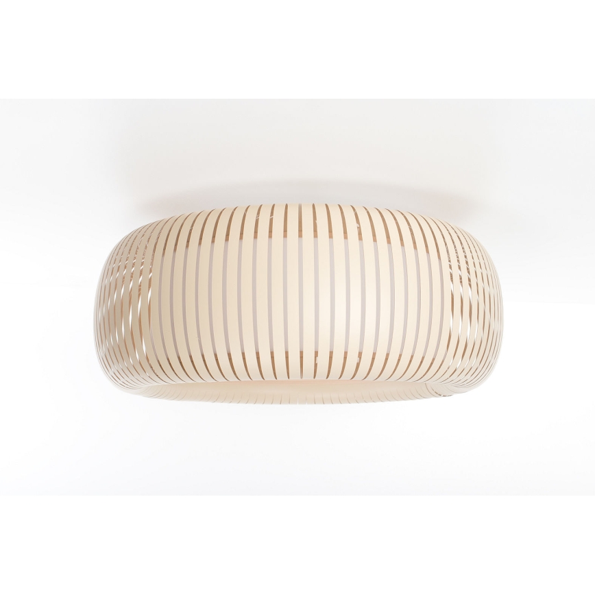 Stropna svjetiljka STRIPES 2xE27/40W/230V Ø 55 cm krem/bijela