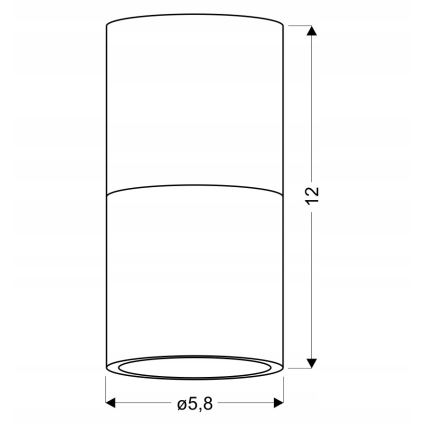 Stropna svjetiljka TUBA 1xGU10/15W/230V