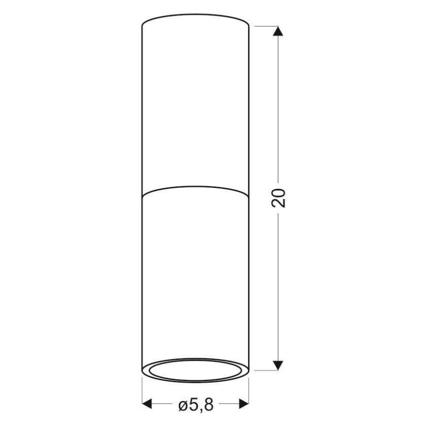 Stropna svjetiljka TUBA 1xGU10/15W/230V