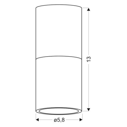 Stropna svjetiljka TUBA 1xGU10/50W/230V bijela