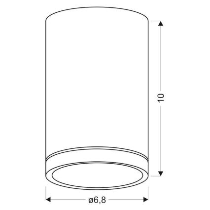 Stropna svjetiljka TUBA GU10/15W/230V