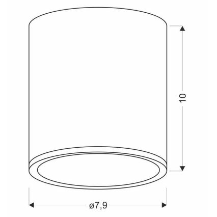 Stropna svjetiljka TUBA GU10/15W/230V