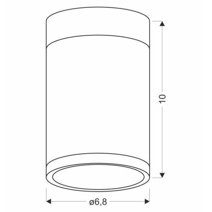 Stropna svjetiljka TUBA GU10/15W/230V