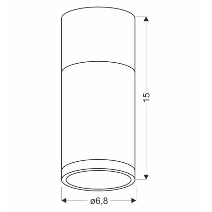Stropna svjetiljka TUBA GU10/15W/230V