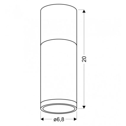 Stropna svjetiljka TUBA GU10/15W/230V