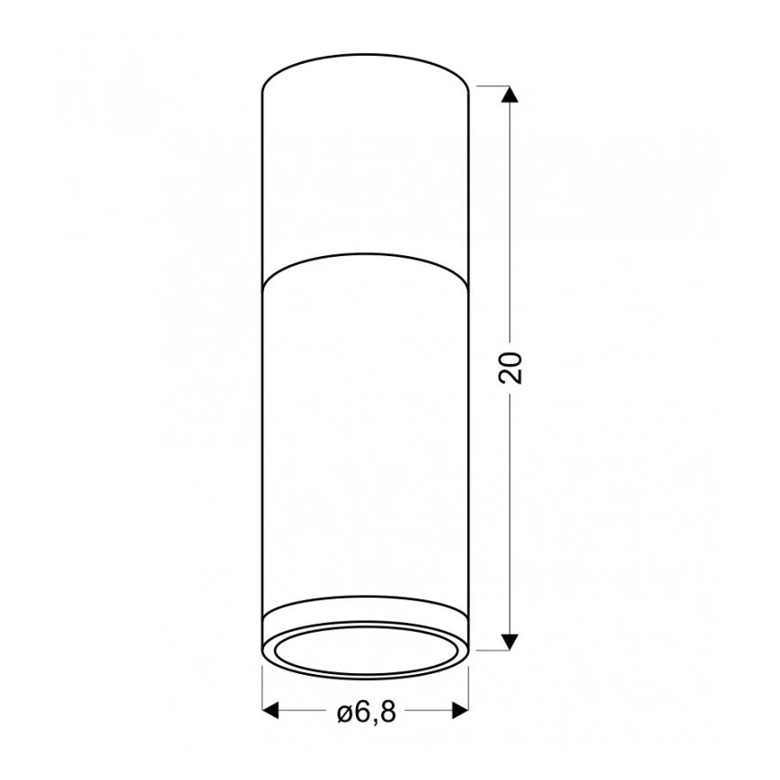 Stropna svjetiljka TUBA GU10/15W/230V