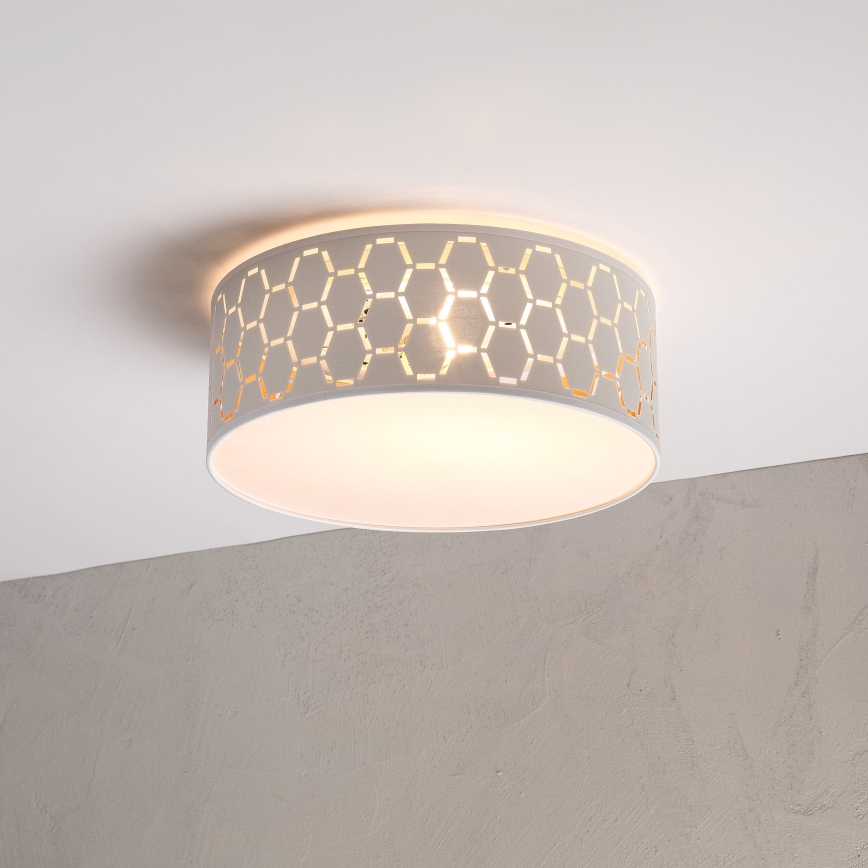 Stropna svjetiljka ULLE 1xE27/15W/230V Ø 35 cm bijela