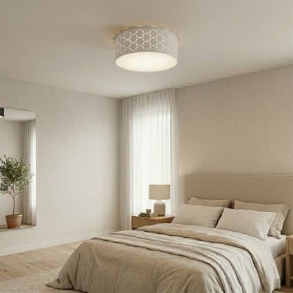 Stropna svjetiljka ULLE 1xE27/15W/230V Ø 35 cm bijela