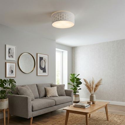 Stropna svjetiljka ULLE 1xE27/15W/230V Ø 35 cm bijela