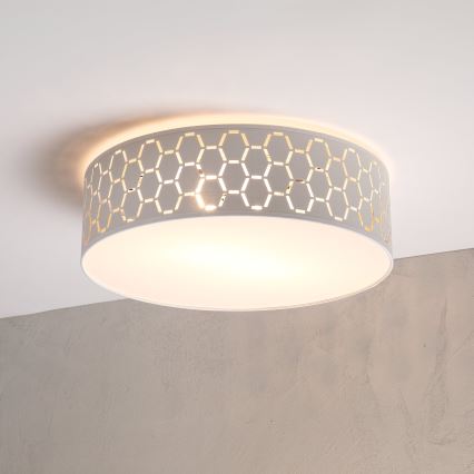 Stropna svjetiljka ULLE 2xE27/15W/230V Ø 45 cm bijela