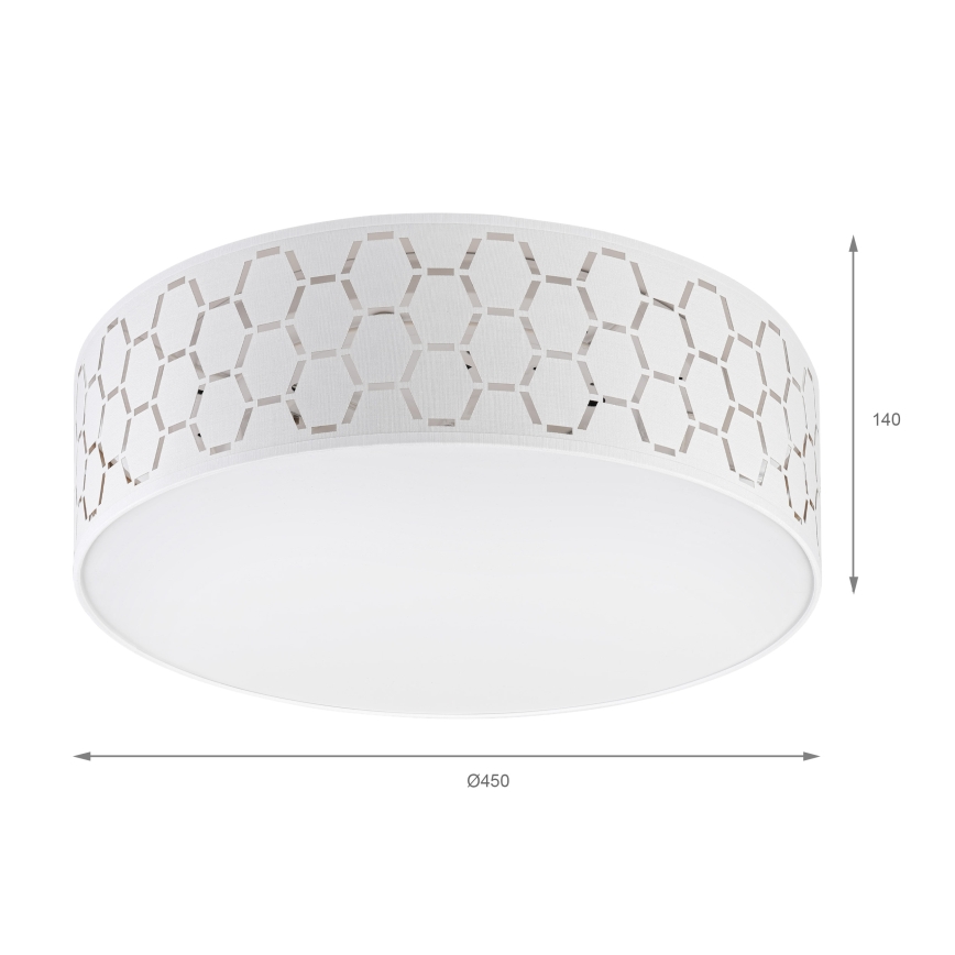Stropna svjetiljka ULLE 2xE27/15W/230V Ø 45 cm bijela
