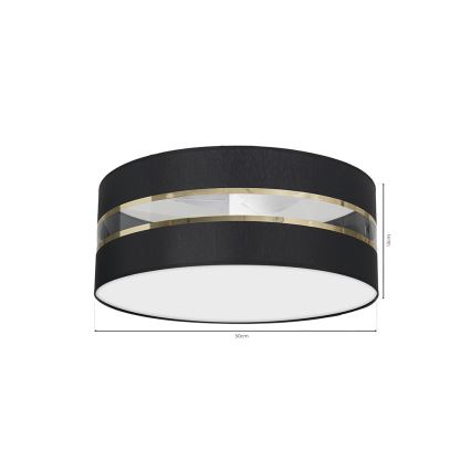 Stropna svjetiljka ULTIMO 3xE27/60W/230V crna