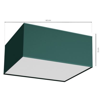 Stropna svjetiljka VERDE 2xE27/60W/230V 40x40 cm zelena