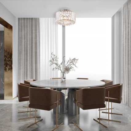 Stropna svjetiljka VETRO 1xE27/15W/230V Ø 24,5 cm matirani krom