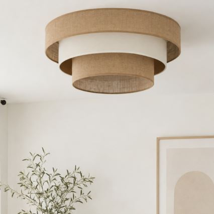 Stropna svjetiljka WENTA 1xE27/60W/230V pr. 50 cm juta/bež