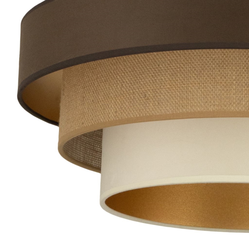 Stropna svjetiljka WENTA 1xE27/60W/230V promjer 50 cm smeđa/juta/bež