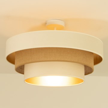 Stropna svjetiljka WENTA 1xE27/60W/230V Ø 50 cm bež/juta