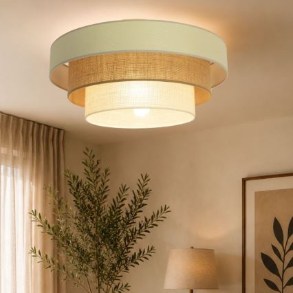Stropna svjetiljka WENTA 1xE27/60W/230V Ø 50 cm bež/juta