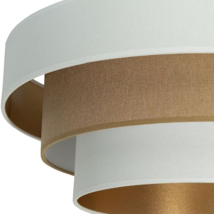 Stropna svjetiljka WENTA 1xE27/60W/230V Ø 50 cm bijela/smeđa