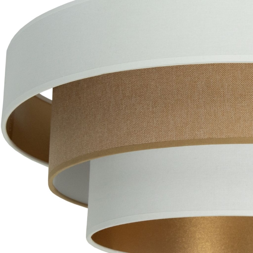 Stropna svjetiljka WENTA 1xE27/60W/230V Ø 50 cm bijela/smeđa