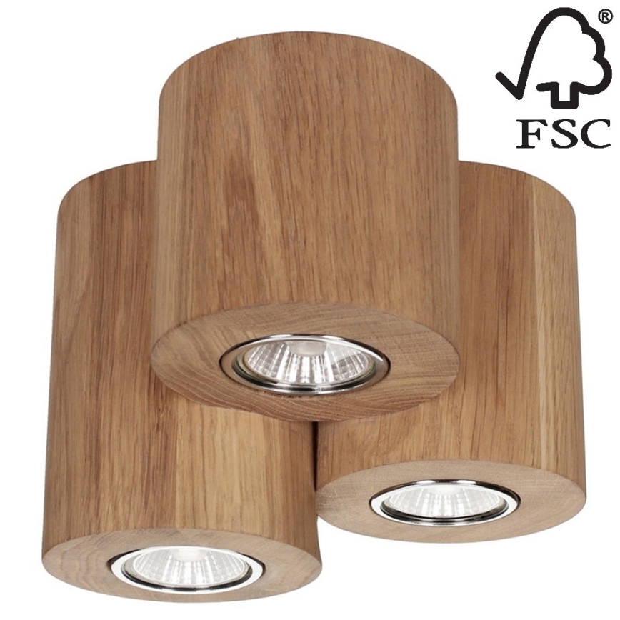 Stropna svjetiljka WOODDREAM 3xGU10/6W/230V – FSC certificirano