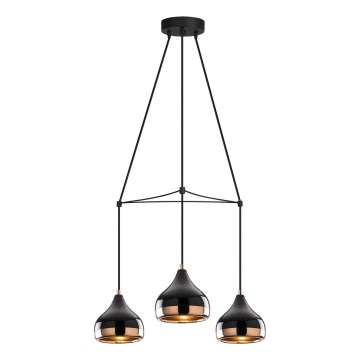 Stropna svjetiljka YILDO 3xE27/40W/230V crna/bronca