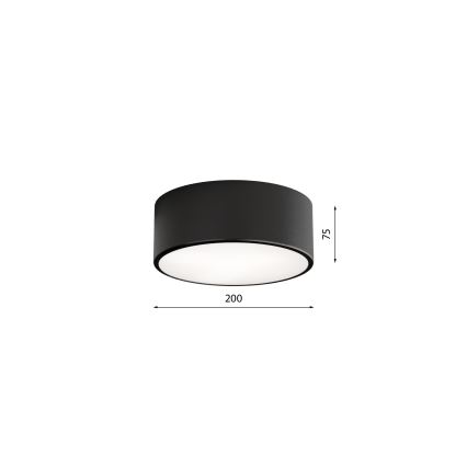 Stropna svjetiljka za kupaonicu CLEO 1xE27/24W/230V pr. 20 cm crna IP54