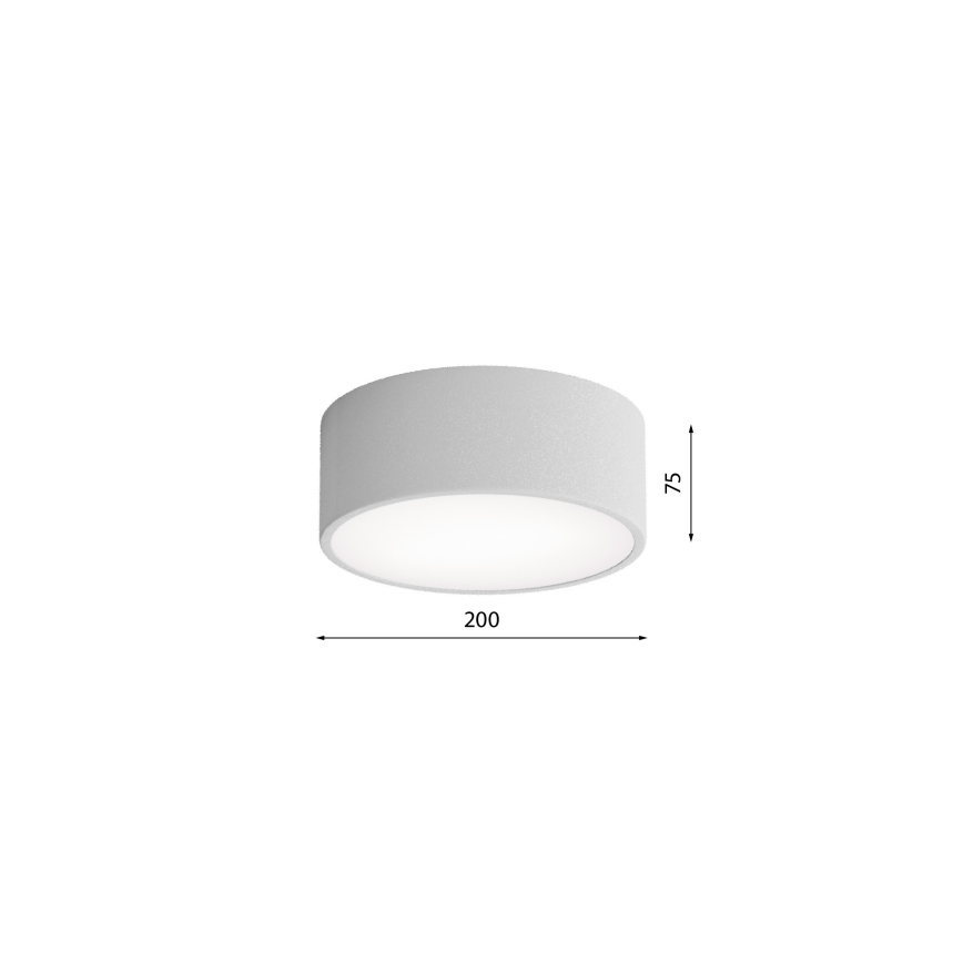 Stropna svjetiljka za kupaonicu CLEO 1xE27/24W/230V pr. 20 cm siva IP54
