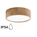Stropna svjetiljka za kupaonicu CLEO 2xE27/24W/230V IP54 pr. 27,5 cm hrast