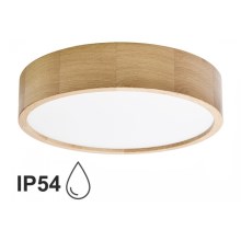 Stropna svjetiljka za kupaonicu CLEO 3xE27/24W/230V IP54 pr. 37,5 cm hrast