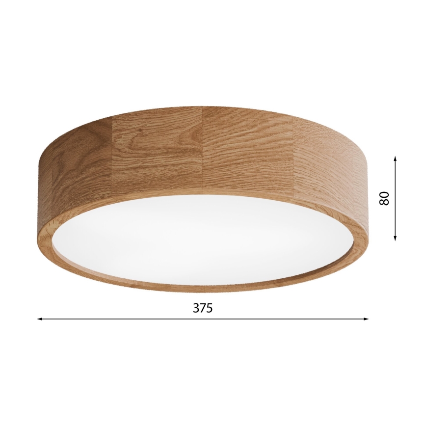 Stropna svjetiljka za kupaonicu CLEO 3xE27/24W/230V IP54 pr. 37,5 cm hrast