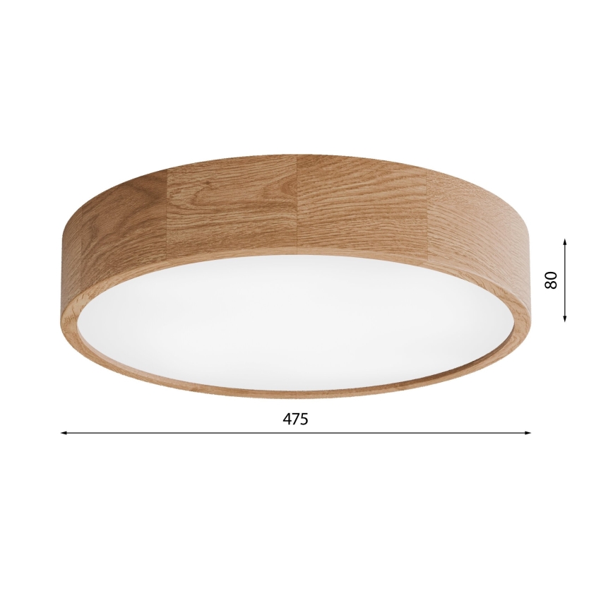 Stropna svjetiljka za kupaonicu CLEO 4xE27/24W/230V IP54 pr. 47,5 cm hrast