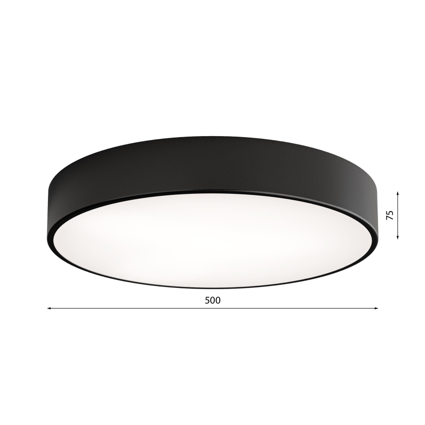 Stropna svjetiljka za kupaonicu CLEO 4xE27/24W/230V pr. 50 cm crna IP54