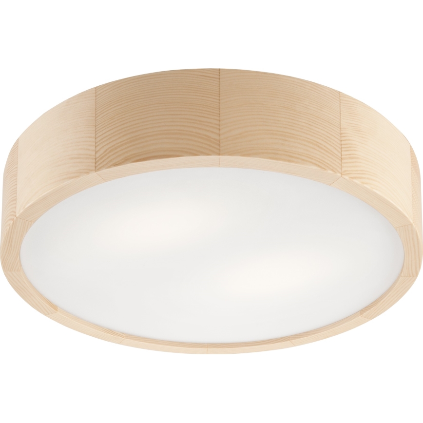 Stropna svjetiljka za kupaonicu NATURAL 3xE27/15W/230V IP54 bor ø 37 cm - FSC certificirano