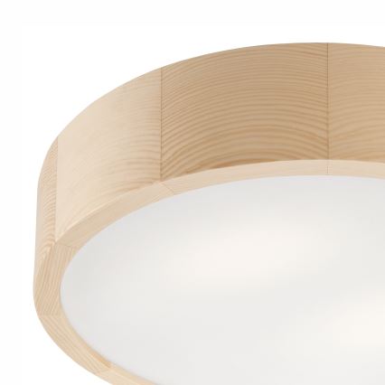 Stropna svjetiljka za kupaonicu NATURAL 3xE27/15W/230V IP54 bor ø 37 cm - FSC certificirano