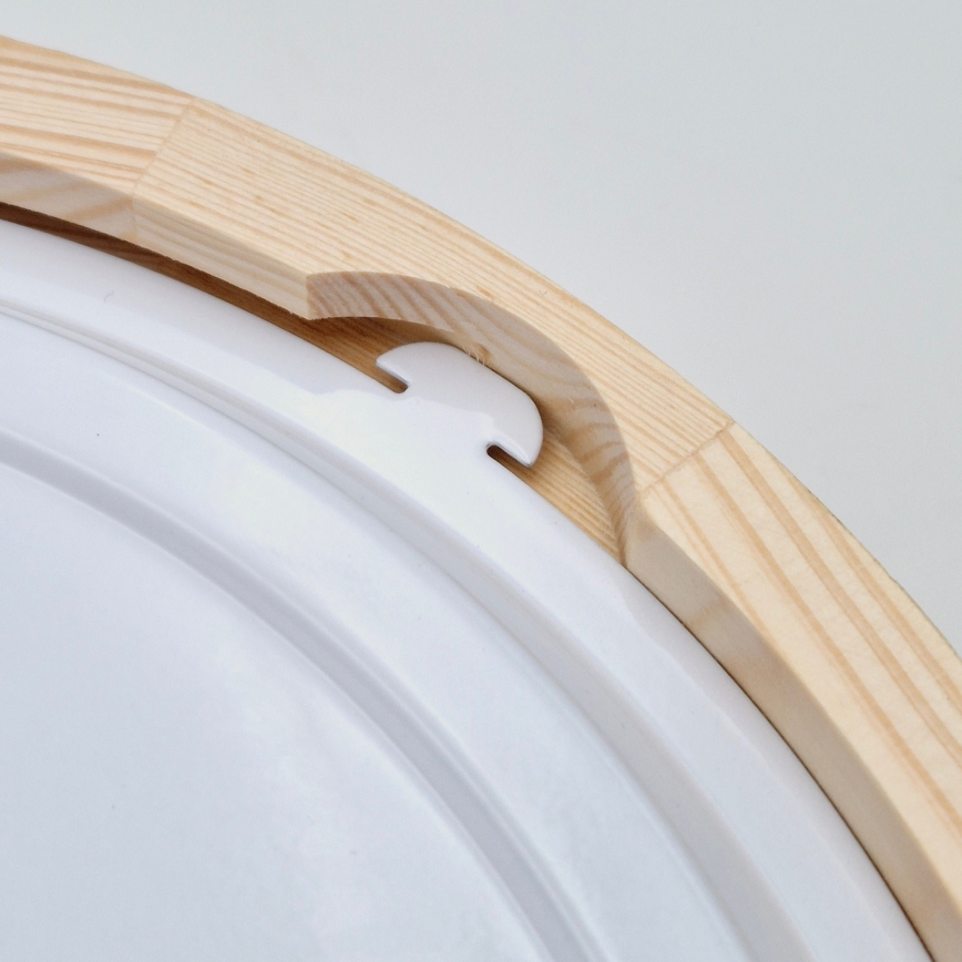 Stropna svjetiljka za kupaonicu NATURAL 3xE27/15W/230V IP54 bor ø 37 cm - FSC certificirano